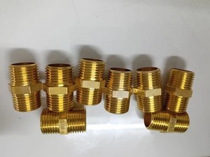 Raccords de tuyauterie en laiton, filetage NPT mâle droit, tête hexagonale, poli, résistant à la corrosion, haute pression, pour alimentation en eau - Product Image 6
