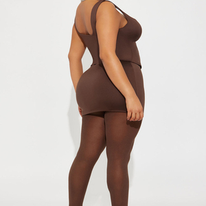 Jupe mini tendance taille haute moulante crayon délavée stretch en spandex pour femme, froncée, style bandage, sexy, décontractée, pour le bureau - Product Image 2