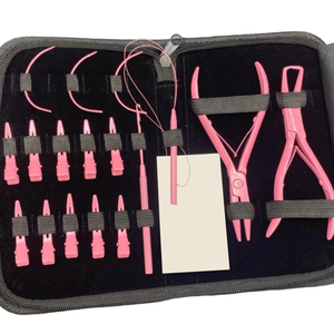 Kit Profesional de Herramientas para Extensiones de Cabello de Acero Inoxidable, Duradero y Reutilizable, Juego de Herramientas con Microperlas, Alicates para Abrir y Cerrar, Herramienta para Tirar de la Cinta - Product Image 6