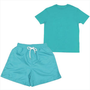 Men's Black <b>Knitted</b> Hooded T-Shirt and Shorts <b>Set</b> Casual Summer Jogging ODM Two Piece Outfit - Product Image 3