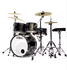 <b>Electronic</b> <b>Drum</b> Kit Gold Color Premium Quality Full <b>Set</b> Adjustable Pads Hi Hat for Music Training - Product Image 2