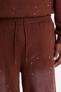 Vintage Acid Wash 80%Cotton 20%Polyester 480 Gsm Baggy Sweatpants Men Streetwear Wide Leg Sweatpants - Product Image 3