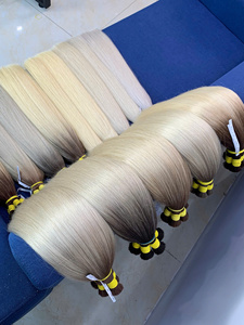 Cheveux humains longs et lisses de qualité supérieure, couleur claire, pour décoloration, coloration, tressage, fabrication de perruques - Product Image 6