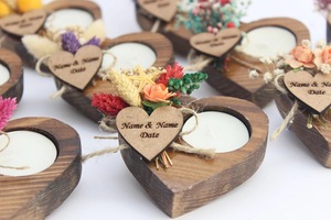Wood <b>Tea</b> <b>Light</b> Holder Set Round Handmade Candle Holder for Home Decoration - Product Image 1