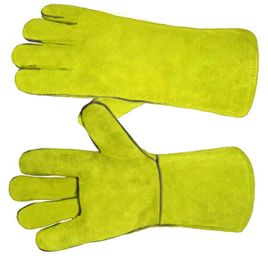 Gants de travail de soudeur en cuir de vachette robuste, manchette longue, pour soudure à l'arc - Vente chaude - Product Image 4
