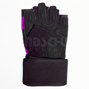 Wholesale Custom Logo Hand Grips Half Finger Gym <b>Gloves</b> Adjustable Wrist Strap Unisex Sports Fitness Bodybuilding Weight Lifting - Product Image 4