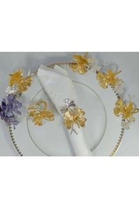 Anneau de serviette en métal motif papillon pour une décoration de table élégante, idéal pour les dîners de luxe, les restaurants, les mariages et l'aménagement intérieur, support fait main - Product Image 5