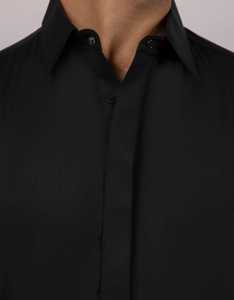 <b>Men's</b> Black <b>Thobe</b> Long Sleeve Floor Length Cotton Modest Islamic Clothing Daily Wear Middle Eastern Style Regular Fit - Product Image 3