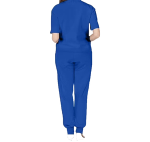 Women Blue <b>Scrub</b> Set Cotton Polyester Hospital <b>Uniform</b> Pants custom design <b>scrub</b> new fashion - Product Image 2
