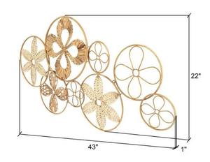 ตะกร้าหวายติดผนังสไตล์วินเทจทำมือ ตกแต่งบ้าน จานแขวนผนังลายเวียดนาม งานสานจากพืช ล้างทำความสะอาดได้ - Product Image 3
