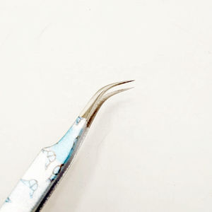 Pince à épiler professionnelle en acier inoxydable antistatique pour extensions de cils, applicateur de cils, outil de salon de beauté antimagnétique - Product Image 2