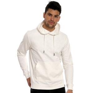 <b>Men's</b> <b>Pink</b> Hooded <b>Sweatshirt</b> Regular Fit Cotton French Terry Solid Color Casual Autumn Wear With Front Pocket - Product Image 5