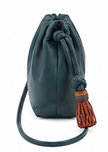 Premium Genuine <b>Leather</b> Bohemian Vintage Summer Fashion Drawstring Bucket Crossbody <b>Bag</b> for Women Adjustable Strap - Product Image 5
