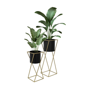 Jardinière contemporaine haut de gamme avec support pour plantes décoratives d'intérieur et d'extérieur, balcon, terrasse - Product Image 6