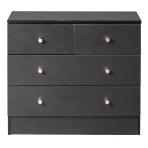 Comò Moderno Semplice a 4 Cassetti, Design Antico, in Legno Massello e Metallo, per Camera da Letto, Soggiorno, Appartamento, Hotel, Bagno - Product Image 5