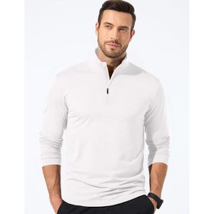 Suéteres Personalizados para Hombre, Estilo Casual, Cierre de Cremallera de un Cuarto, Elásticos, para Otoño, Tipo Polo, de Felpa, Manga Larga, Cómodos y Antiarrugas - Product Image 3