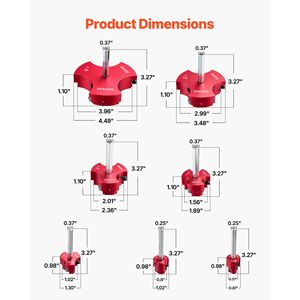 7-Piece PVC Pipe <b>Reamer</b> Kit 3 Blades Includes 1/2\" 3/4\" 1\" 1 1/2\" 2\" 3\" 4\" Socket Savers Fits Standard 1/2\" PVC Fitting - Product Image 3