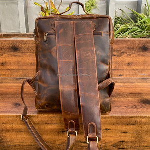 Nouveau sac d'école en cuir pleine fleur de voyage durable pour hommes personnalisé sac à dos pour ordinateur portable d'étudiant décontracté de sport d'affaires de haute qualité - Product Image 5