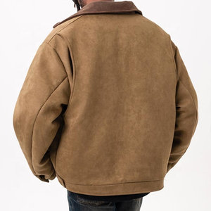Custom Design Fashion Classic Genuine Leather Motorcycle <b>Jacket</b> <b>Men</b> <b>Slim</b> <b>Fit</b> V-neck Eco-Friendly & Windproof Streetwear OEM Logo - Product Image 6