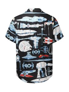 เสื้อเชิ้ตผู้ชายแขนสั้นลายทรอปิคอลสำหรับอากาศร้อน สวมใส่สบายๆ ไปเที่ยวชายหาด ติดกระดุม สีสันสดใส เหมาะสำหรับฤดูร้อน - Product Image 3