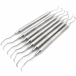 Instrument de remplissage dentaire en résine, applicateur composite à double extrémité avec manche moleté en acier inoxydable - Product Image 6