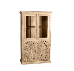 Nouveau meilleur Design moderne 100% en bois de mangue pur armoire à 2 portes, vitrine Standard - Product Image 2