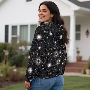 Sudadera con Capucha y Cremallera Transpirable de Forro Polar para Mujer ROMEO INDUSTRY, Otoño/Invierno, Casual, con Estampado por Transferencia Térmica Personalizado en la Parte Delantera, 95% - Product Image 2