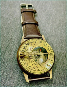 ALFA-NAUTICAL Brass Steampunk Round Electroplated Wrist Clock Lot of 20 Nautical Sundial Business Gift - Product Image 2