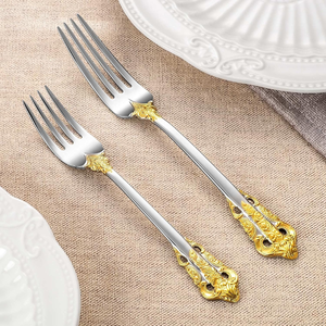 Palace Long Handle Stainless Steel Silverware Cutlery Mirror Polish <b>Flatware</b> Sets Portable Wedding Luxury Metal Knife - Product Image 6