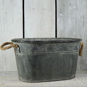 Maceta Ovalada Galvanizada de Primera Calidad, Altamente Duradera, Estilo Moderno, para Jardín y Producción de Viveros de Flores - Product Image 1