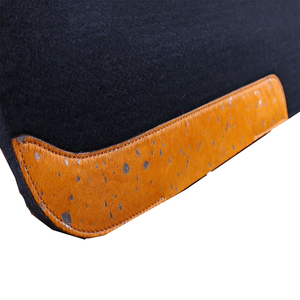 Tapis de selle tout usage bleu avec panneau orange doublé polaire – Tapis de selle pour l'équitation – Produit très demandé - Product Image 3