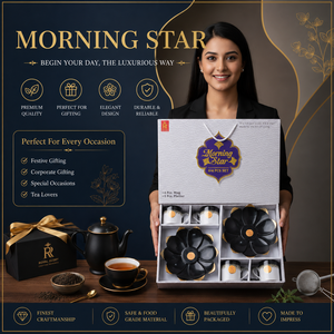 Luxury Ceramic Tea Gift <b>Set</b> with Elegant Floral Printing Packaging for Festive Corporate Gifting - Product Image 3