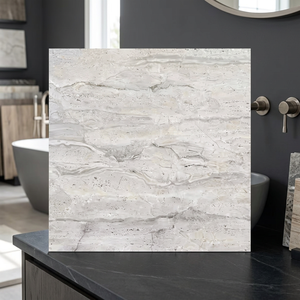 Carreaux de sol en porcelaine émaillée polie aspect marbre brillant beige Diano 600x600 60x60 2x2 24x24 Fournisseur indien Vente d'usine - Product Image 5