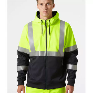 Outdoor Construction Safety Hoodies Workwear Reflective Clothing Long Sleeve Security Hoodie Jacket With Zipper - Product Image 5