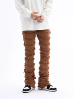 Vêtements Streetwear - Jeans en denim vintage pour homme, coupe droite, taille haute, poids lourd, design personnalisé, respectueux de l'environnement