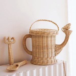 Herramientas de jardinería de ratán para niños, juguetes de jardín de ratán tejidos a mano, mini set de jardinería para niños - Product Image 1