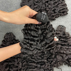 Mega oferta: Paquete de cabello rizado natural negro tipo Steam Fuzz, extensiones de cabello humano 100% vietnamita, sin caída ni enredos. - Product Image 5