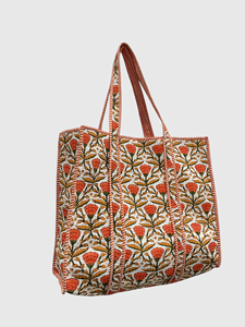 Sac fourre-tout en coton brodé bohème avec motif floral, ouverture supérieure, sac de shopping toutes saisons, style féminin - Product Image 4