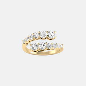 1.00CTW Round Cut Prong Set Cluster <b>Statement</b> <b>Ring</b> - Product Image 1