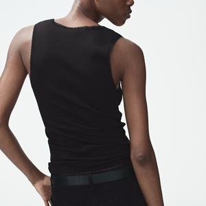 Factory Direct Supply Newest Style Unique Color Lightweight Quick Dry Comfortable Fabric Women's Sporty 100% Cotton Tank <b>Tops</b> - Product Image 3