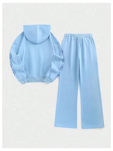 Bulk Wholesale Spring Unisex Clothes Acid Wash Rhinestone Screen Printing <b>Tracksuit</b> for Outdoor Joggers 320gsm Boxy - Product Image 4