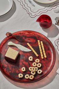 Assiette en résine faite à la main, ronde, design moderne et luxueux, finition polie, couleur unie, écologique, passe au lave-vaisselle, assiettes pour mariage et fêtes - Product Image 5