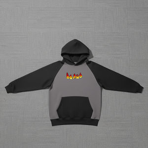 Sweat à capuche pour homme de haute qualité, en polaire épaisse 580 g/m², 100 % coton, coupe ample et oversize, logo brodé personnalisé - Product Image 1