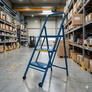 OEM Folding 3 <b>Step</b> Steel Ladder 300lbs Capacity Anti Slip Wide <b>Step</b> <b>Stool</b> Industrial Home Use - Product Image 2