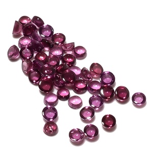 Pierre précieuse rhodolite naturelle en vrac de qualité supérieure AA rouge, taille cabochon brillant de 2,5 mm, fournisseur indien, vente - Product Image 1