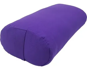 Coussin ovale en toile de coton lavable à fermeture éclair, de couleur violette, pour la méditation - Product Image 3