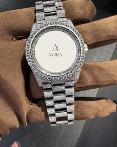 Montre mécanique unisexe en acier allié avec diamants Moissanite VVS, verre saphir, 40 mm, étanche, style Hip Hop Bling, la plus vendue - Product Image 1