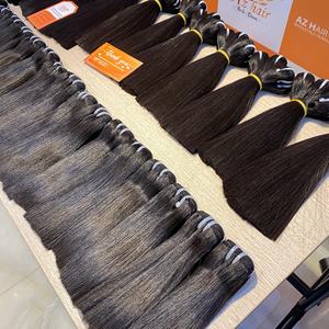 Tendance chaude pleine longueur et lisse couleur noire os trame droite pleine cuticule alignée prix bon marché Extensions de cheveux longue durée de vie - Product Image 3