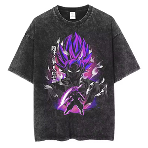 T-shirts pour hommes en coton 100% de 280g, coupe ample, style streetwear vintage, t-shirt uni à manches courtes, hip hop - Product Image 5