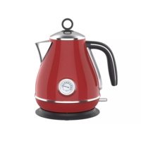 Bouilloire électrique sans fil en acier inoxydable 1,7 L 2200 W avec arrêt automatique, base rotative à 360° et protection contre l'ébullition à sec pour la maison